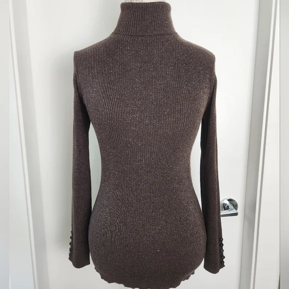 Retro Rollneck Rib Sweater Top - Picture 9 of 10